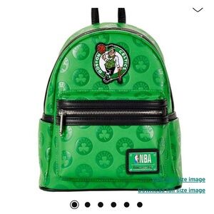 NWT SET Loungefly Green Boston Celtics Backpack & Wallet